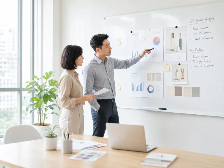 Business buyers reviewing sourcing and private-label requirements